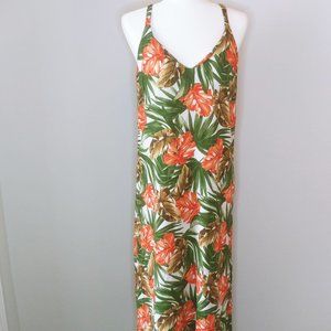 Forever21 Palm Print Tank Maxi Dress - Size Medium